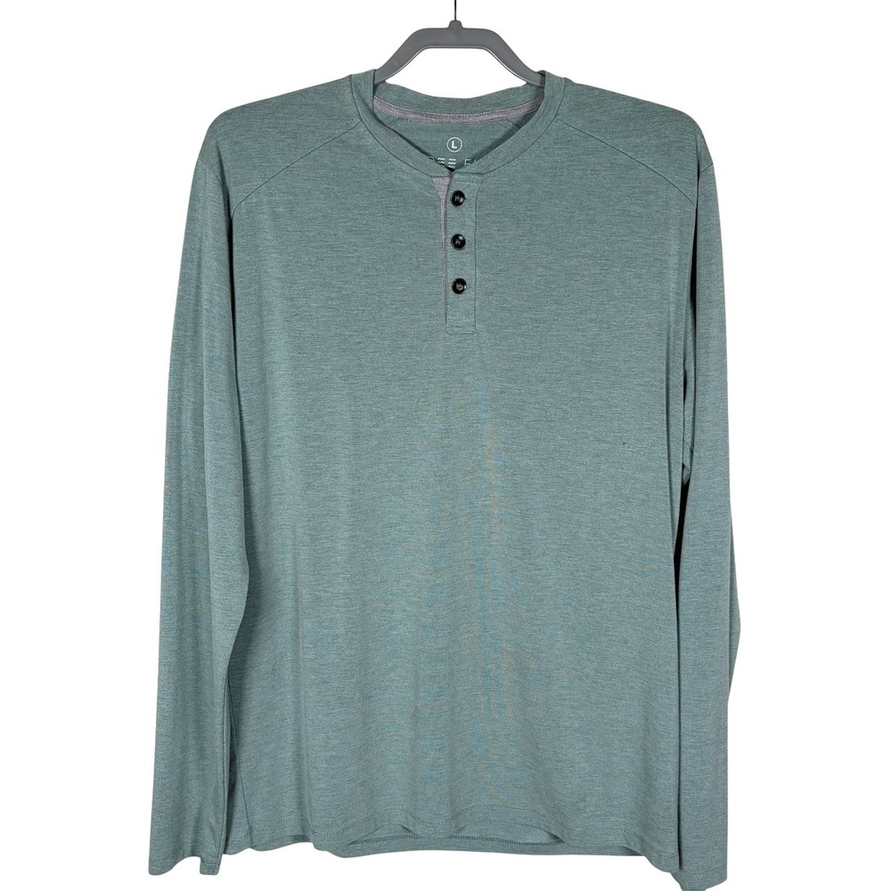 Free Fly Bamboo Flex Henley‎ Shirt Mens Large Performance Stretch Long Sleeve